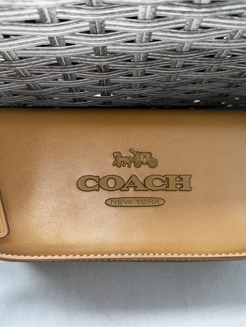 Coach Leather Shoulder Bag in Tan